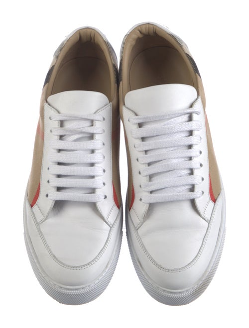 Burberry House Check Pattern Leather Sneakers