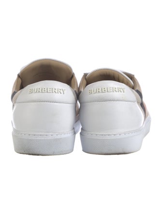 Burberry House Check Pattern Leather Sneakers