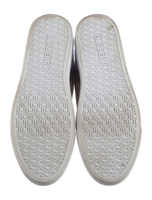 Burberry House Check Pattern Leather Sneakers
