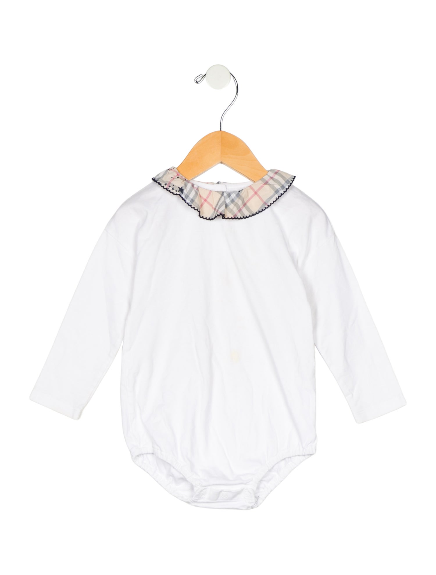 Burberry Infant Girls" Long Sleeve Onesie