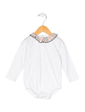 Burberry Infant Girls" Long Sleeve Onesie