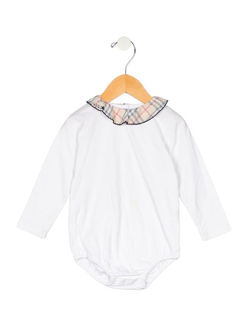 Burberry Infant Girls" Long Sleeve Onesie