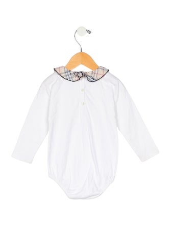 Burberry Infant Girls" Long Sleeve Onesie