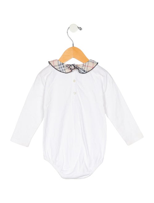 Burberry Infant Girls" Long Sleeve Onesie