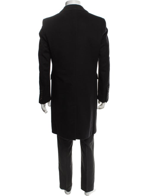 Burberry Abstract Check Virgin Wool Overcoat