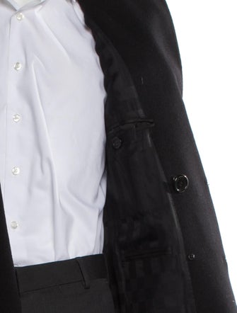 Burberry Abstract Check Virgin Wool Overcoat