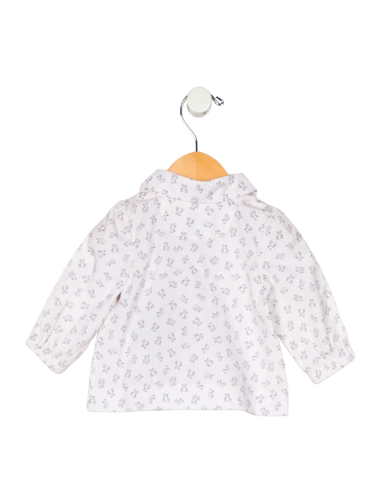 Burberry Infant Girls' Patterned Long Sleeve Button Up Shirt w/Tags