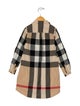 Burberry Girls' Patterned Long Sleeve Shirt Dress