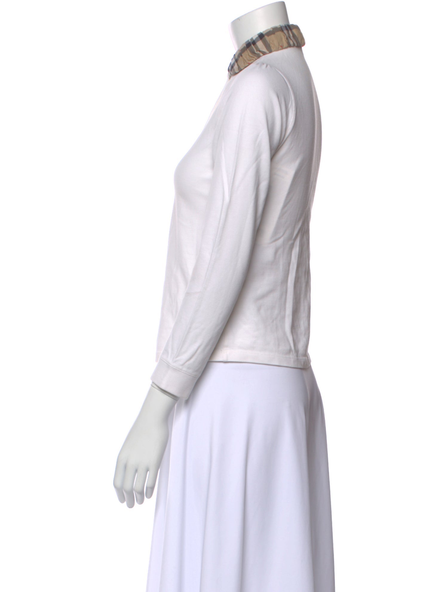 Burberry Kids Nova Trim Long Sleeve Top