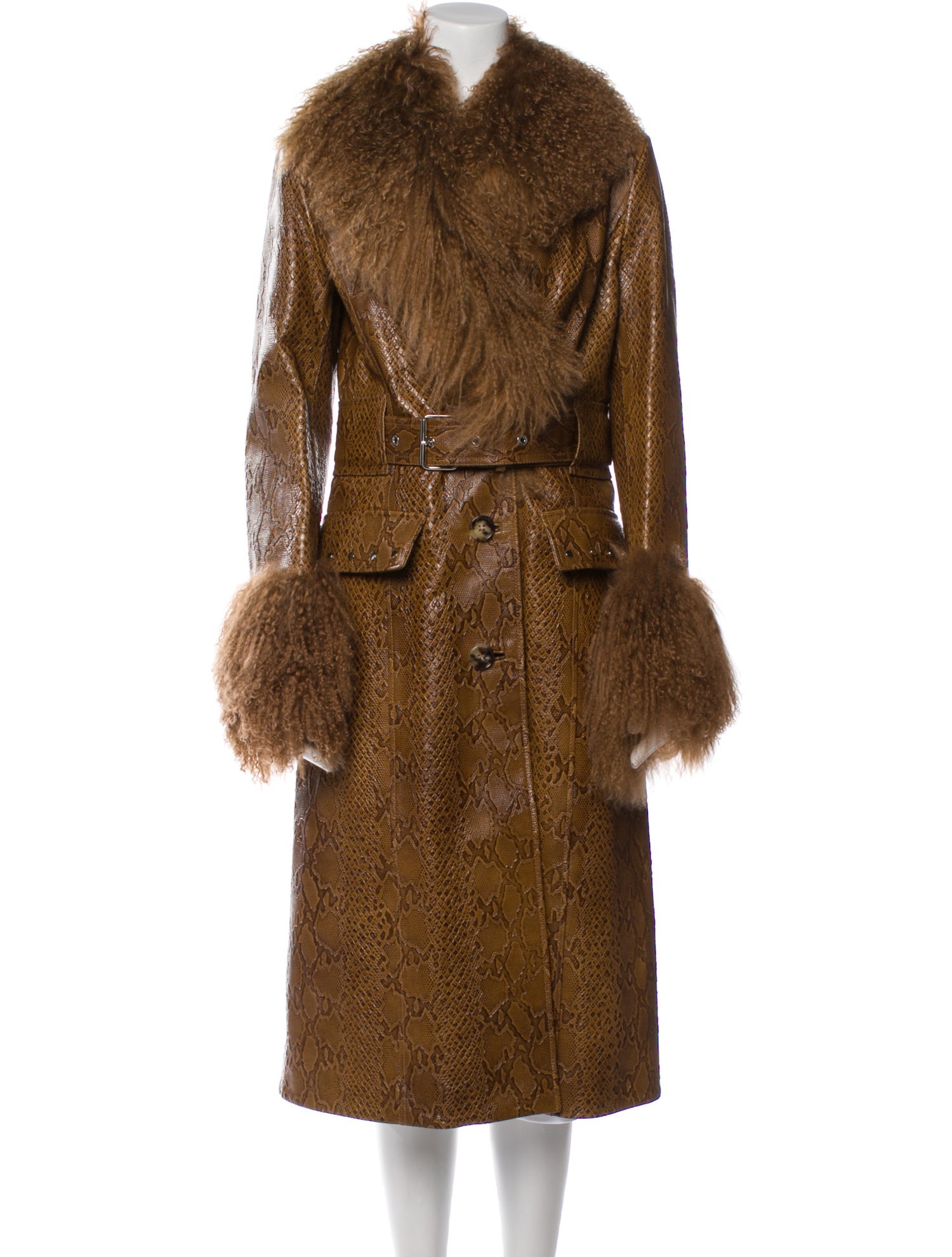 Burberry Calf Leather Coat w/ Tags