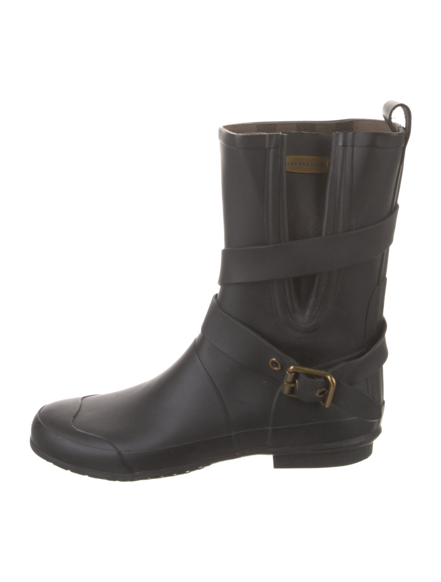 Burberry Nova Check Pattern Rubber Rain Boots