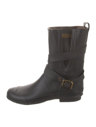 Burberry Nova Check Pattern Rubber Rain Boots