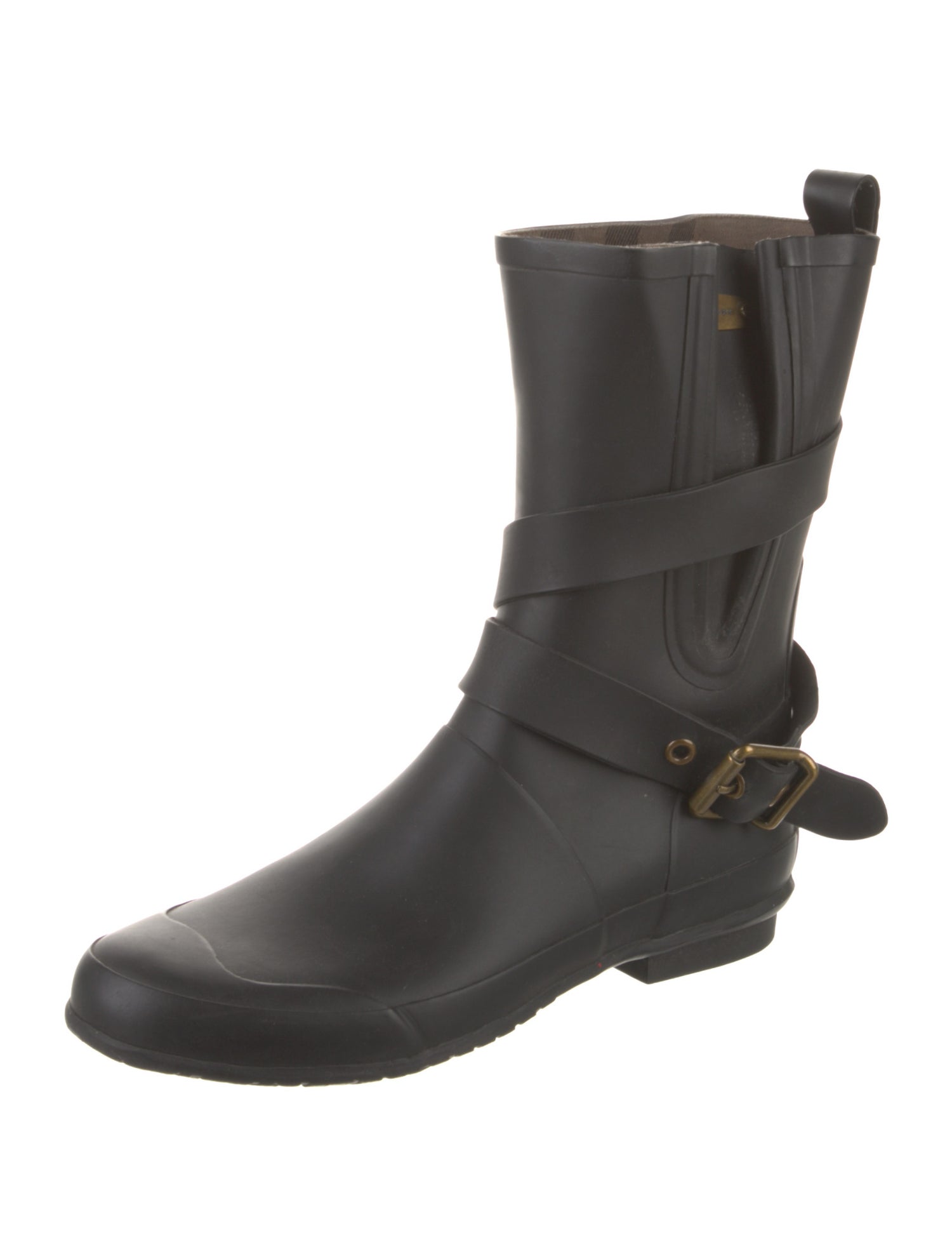 Burberry Nova Check Pattern Rubber Rain Boots