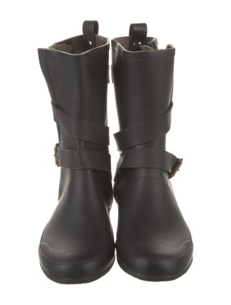 Burberry Nova Check Pattern Rubber Rain Boots