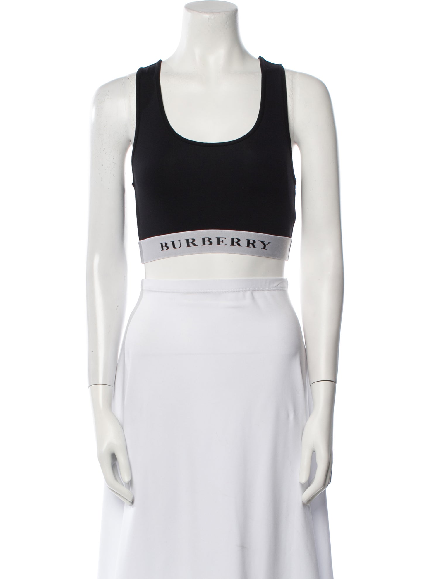 Burberry Nylon Graphic Print Crop Top