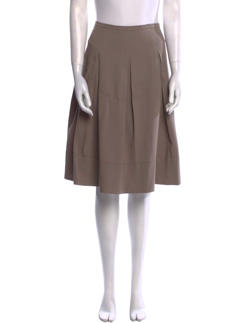 Burberry London Wool Knee-Length Skirt