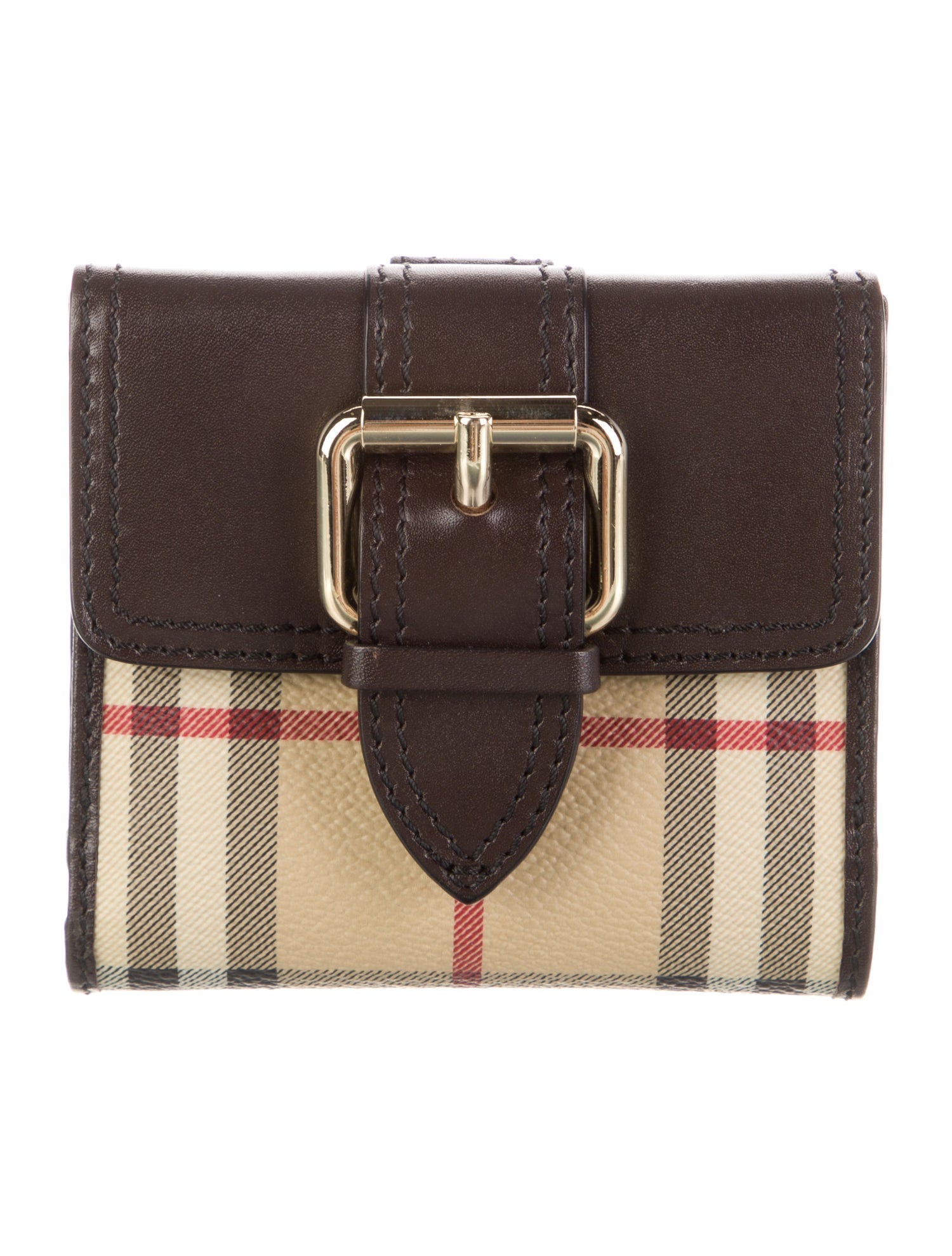 Burberry Nova Check Pattern Compact Wallet