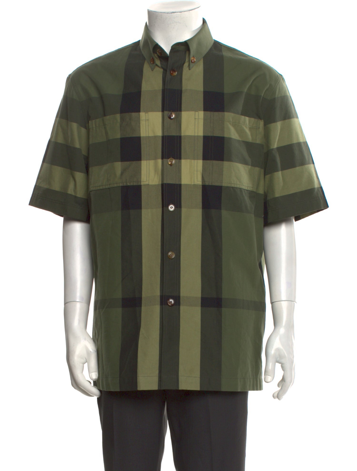 Burberry Exploded Check Pattern Short Sleeve Shirt