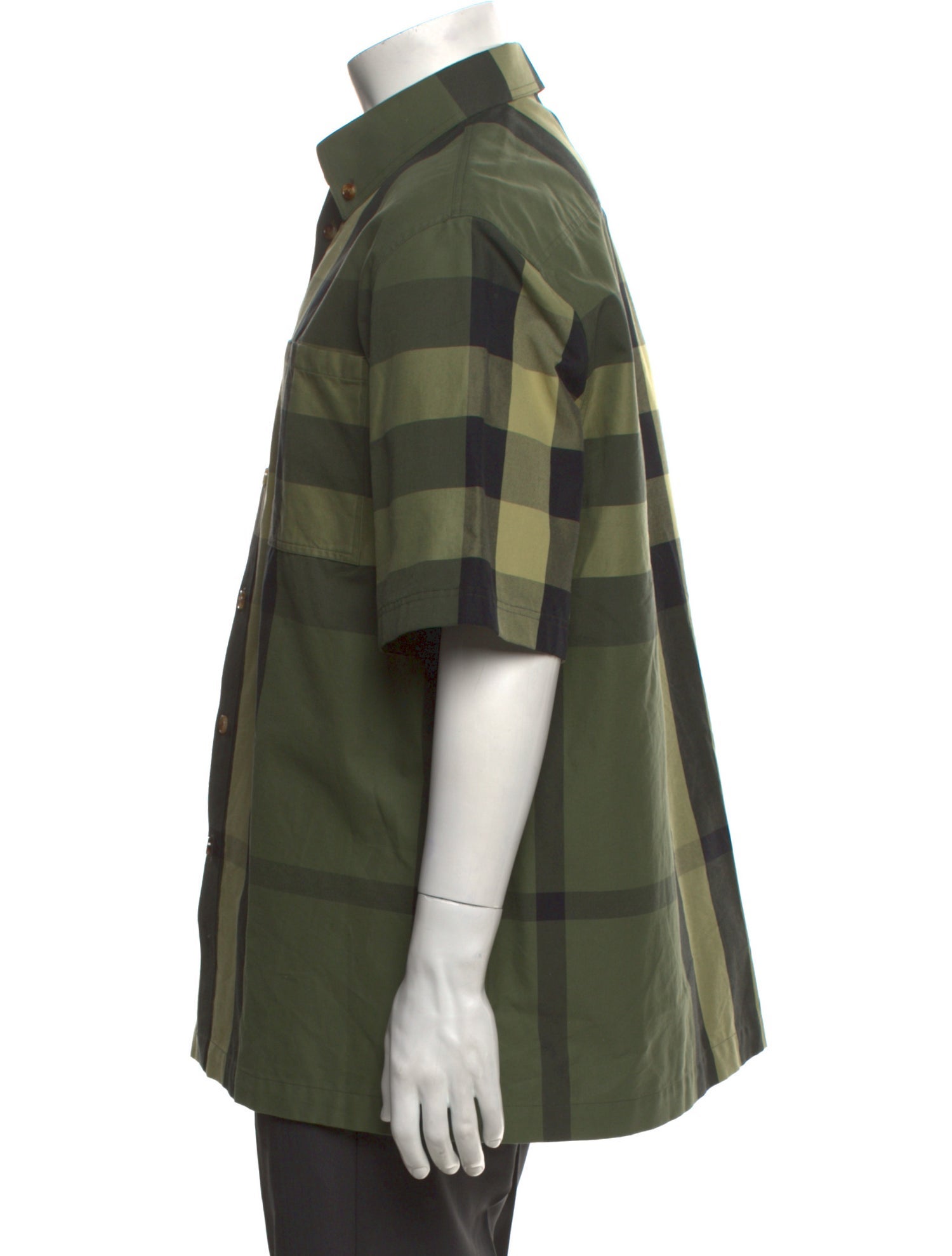 Burberry Exploded Check Pattern Short Sleeve Shirt