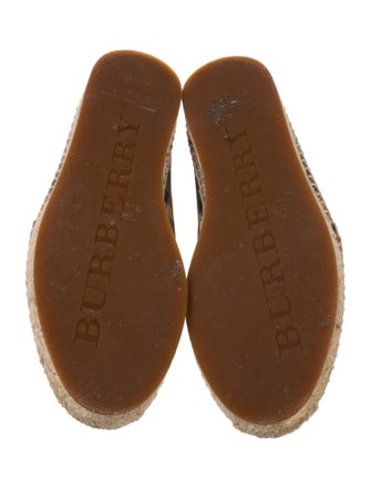 Burberry Canvas Plaid Print Espadrilles