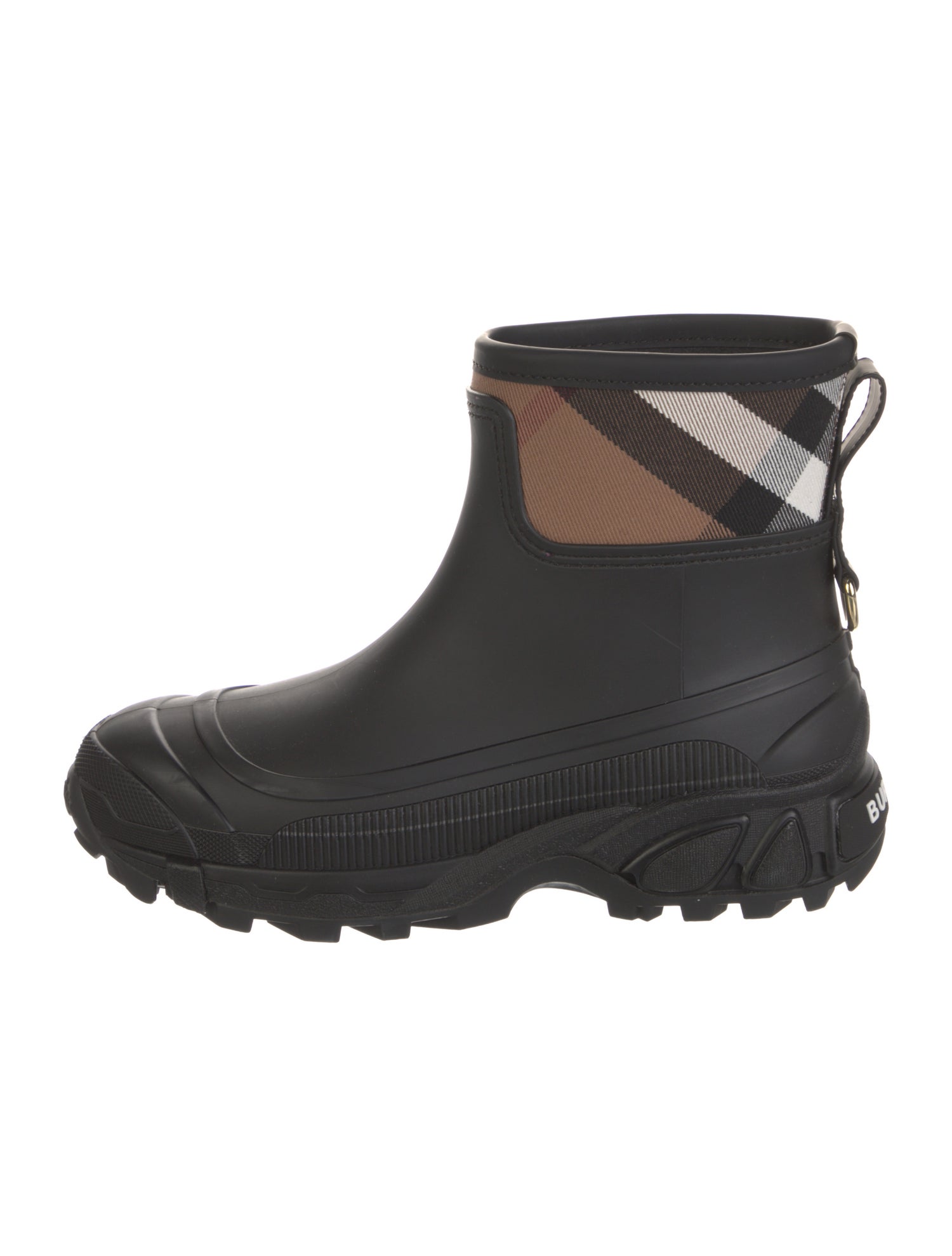 Burberry Nova Check Pattern Rubber Rain Boots