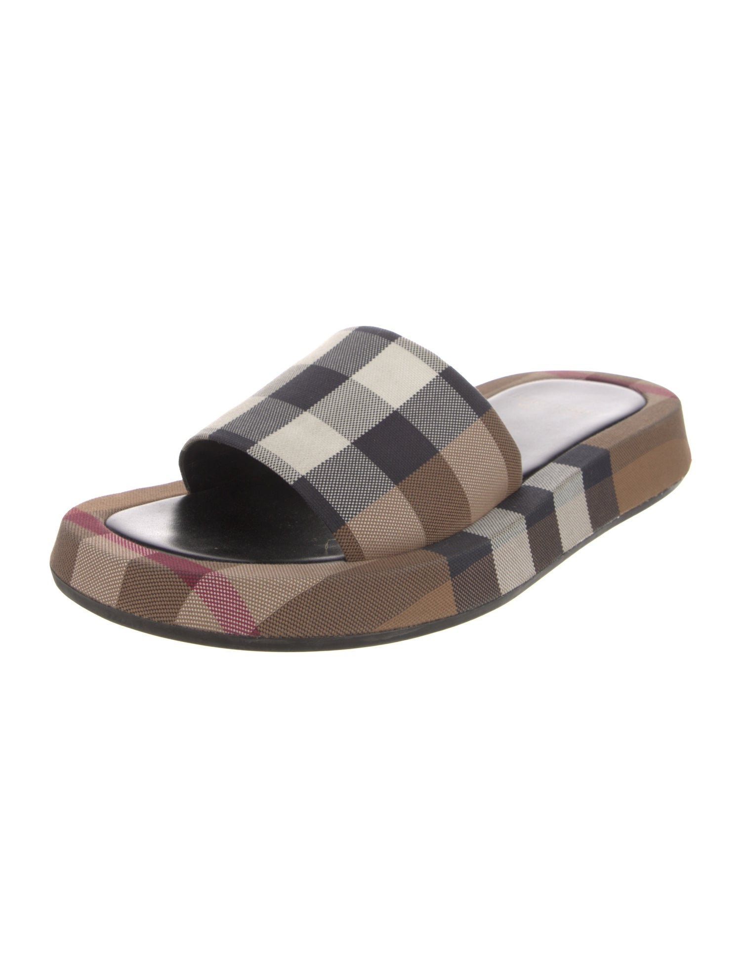 Burberry House Check Pattern Canvas Slides