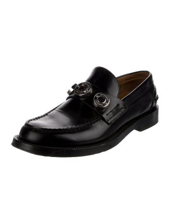 Burberry Leather Studded Accents Loafers