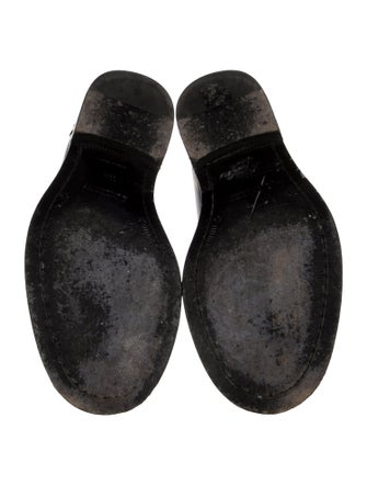 Burberry Leather Studded Accents Loafers