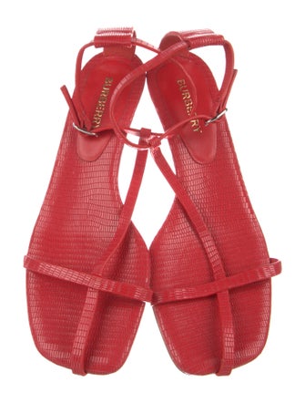 Burberry Leather T-Strap Sandals