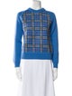 Burberry Merino Wool Plaid Print Sweater