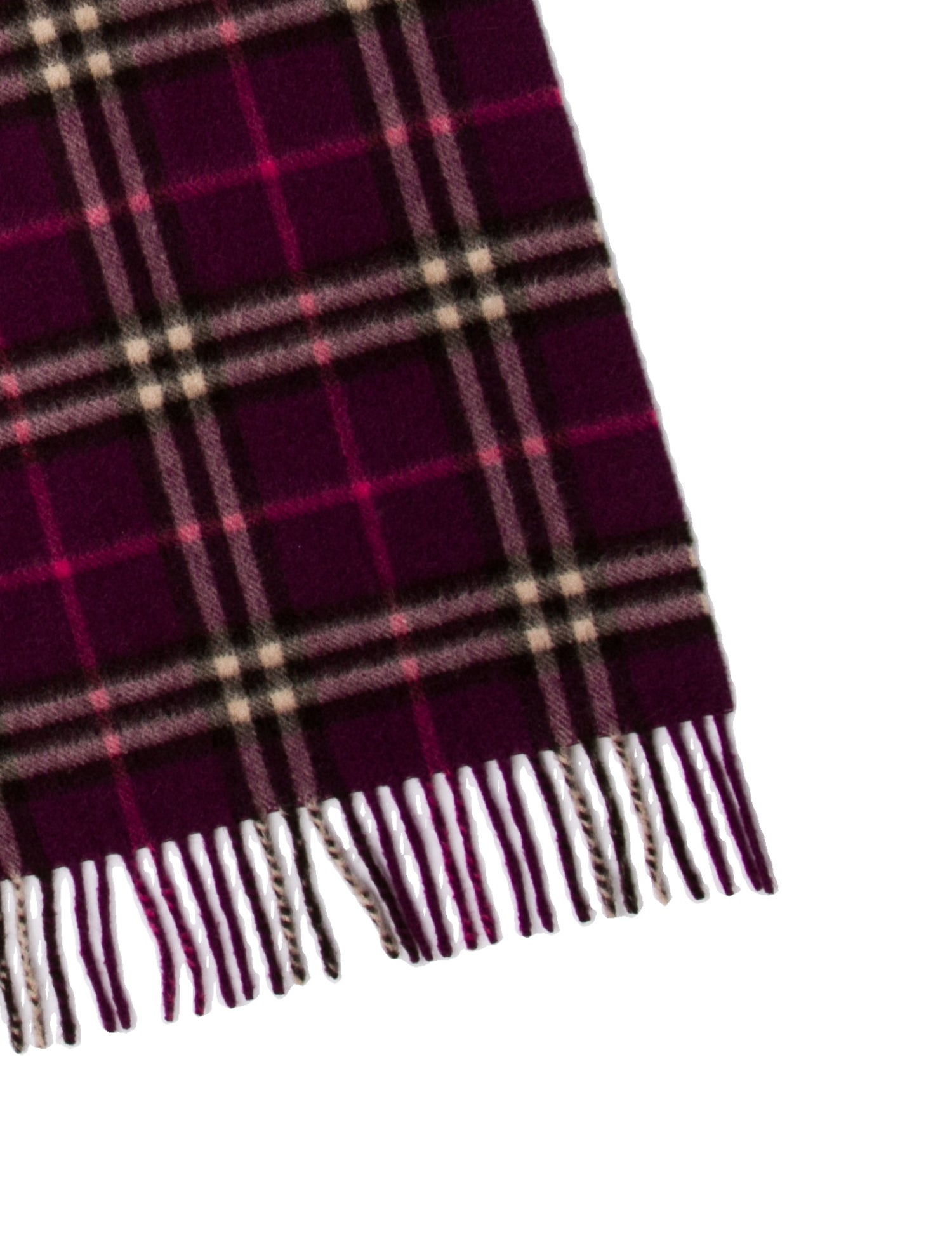 Burberry Cashmere Nova Check Pattern Scarf