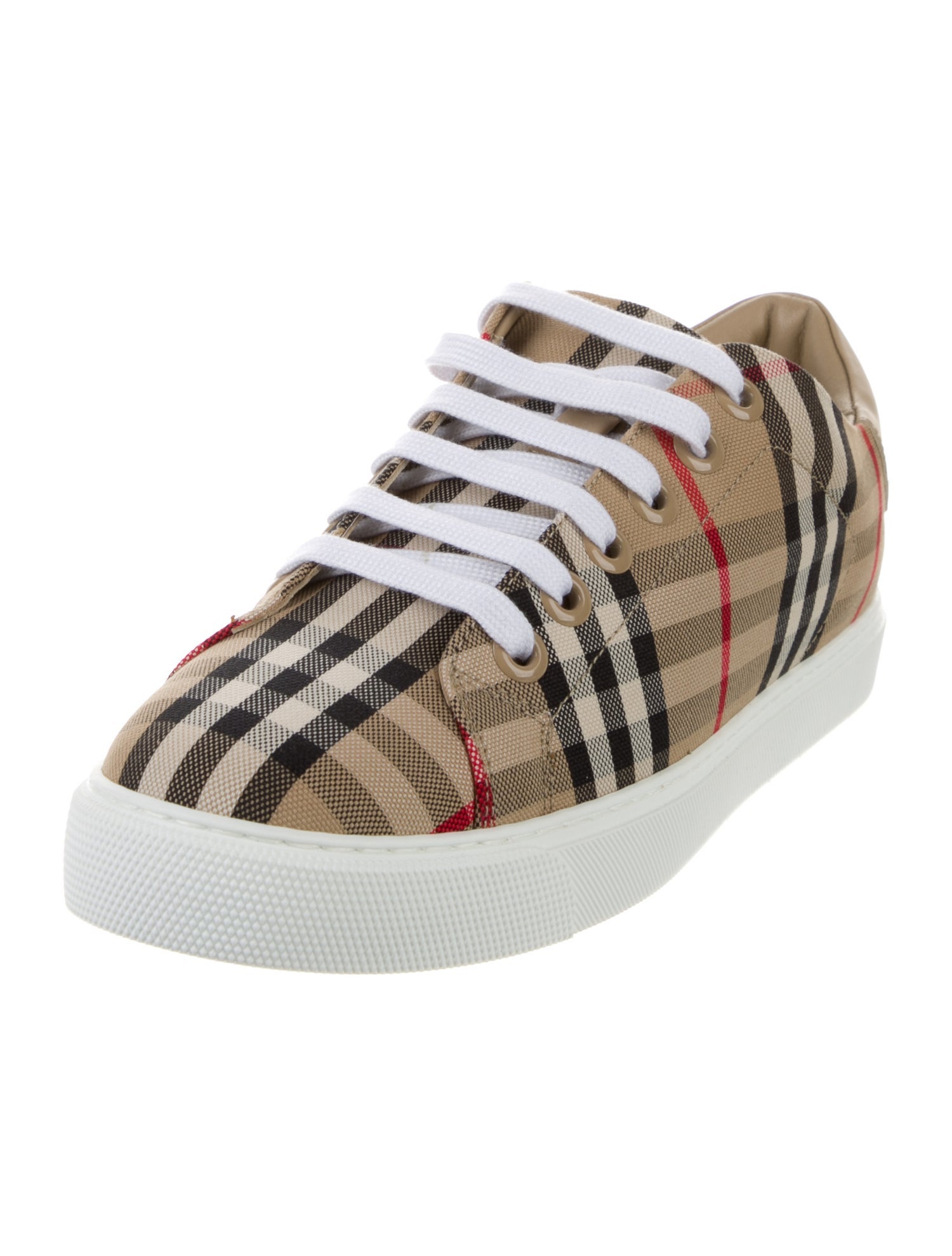Burberry Nova Check Pattern Canvas Sneakers w/ Tags