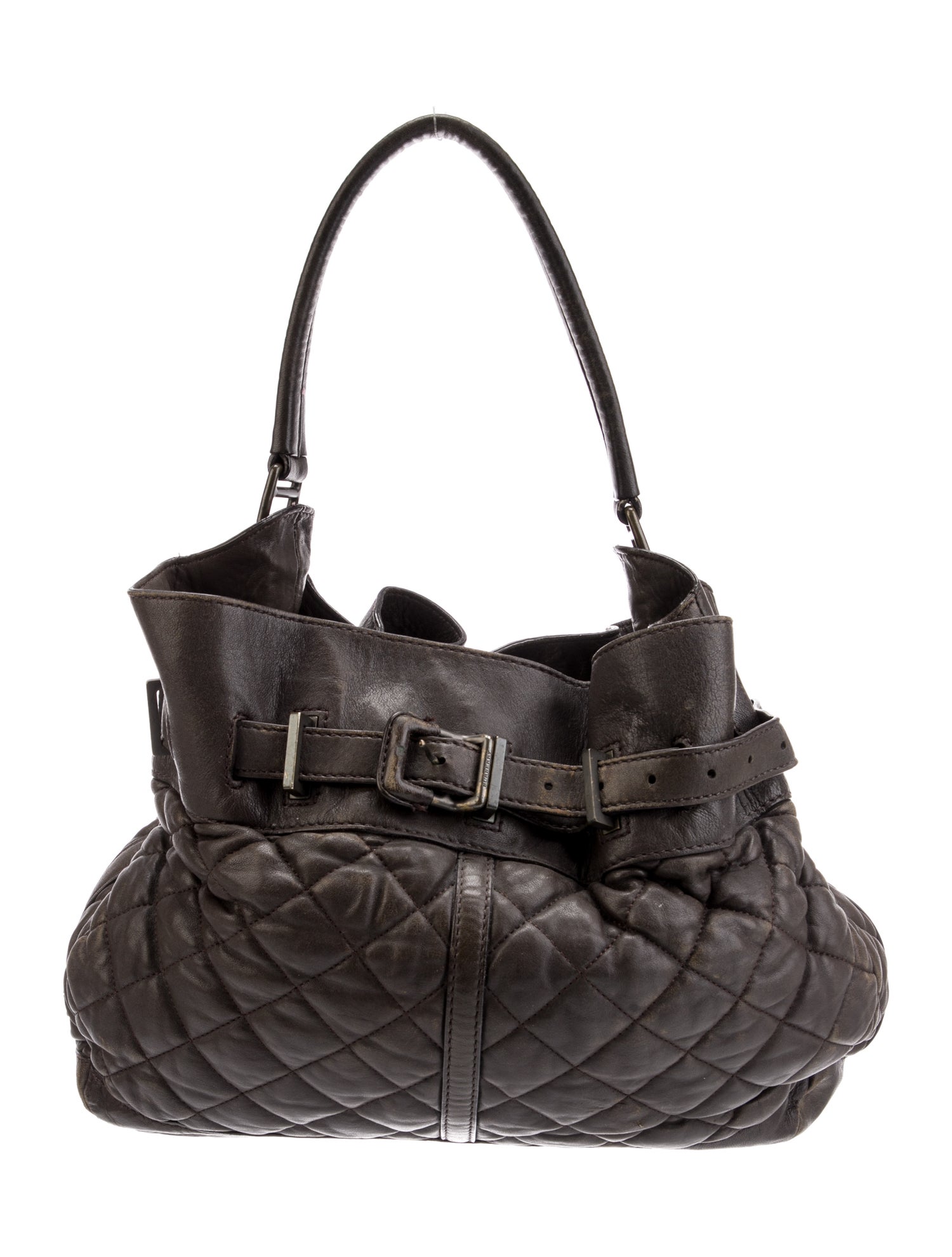 Burberry Smoked Check Top Handle Bag