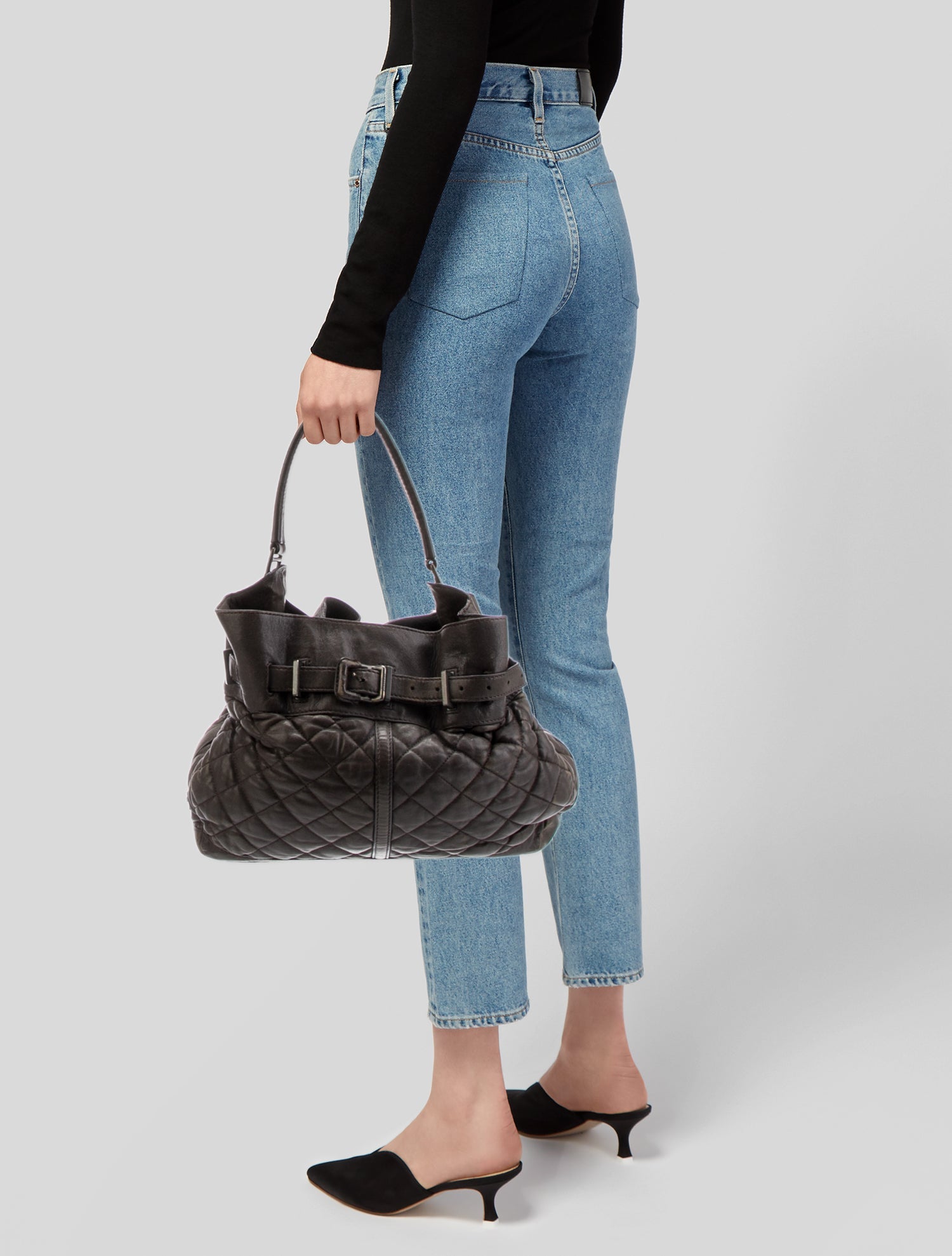 Burberry Smoked Check Top Handle Bag