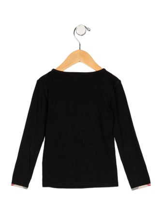 Burberry Girls' Solid Long Sleeve T-Shirt