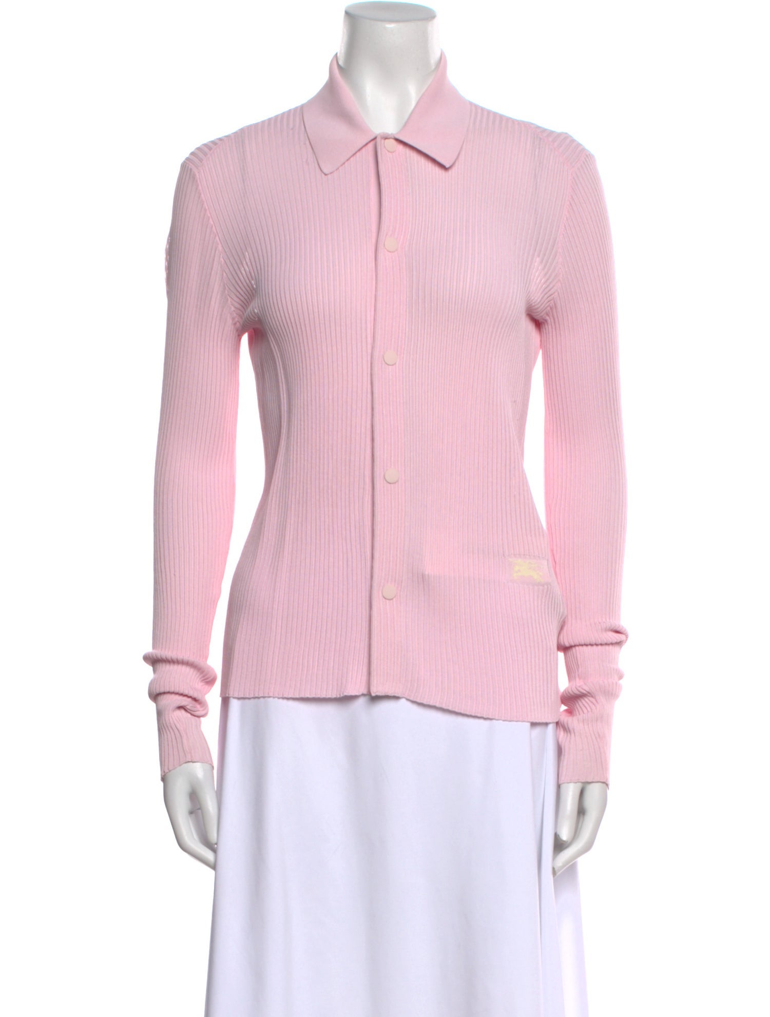 Burberry Long Sleeve Button-Up Top