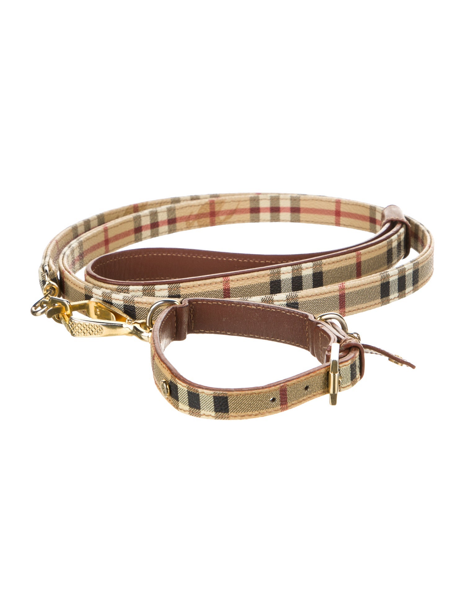 Burberry Nova Check Dog Leash and Collar