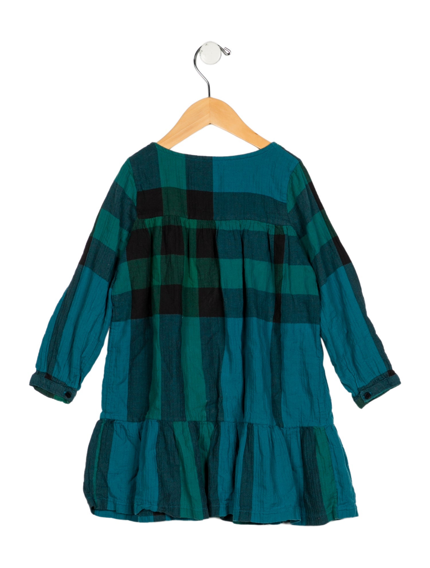 Burberry Girls' Patterned Long Sleeve Dress