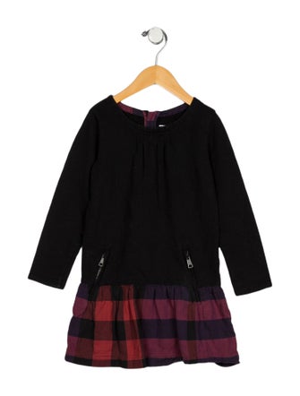 Burberry Girls' Patterned Long Sleeve Dress