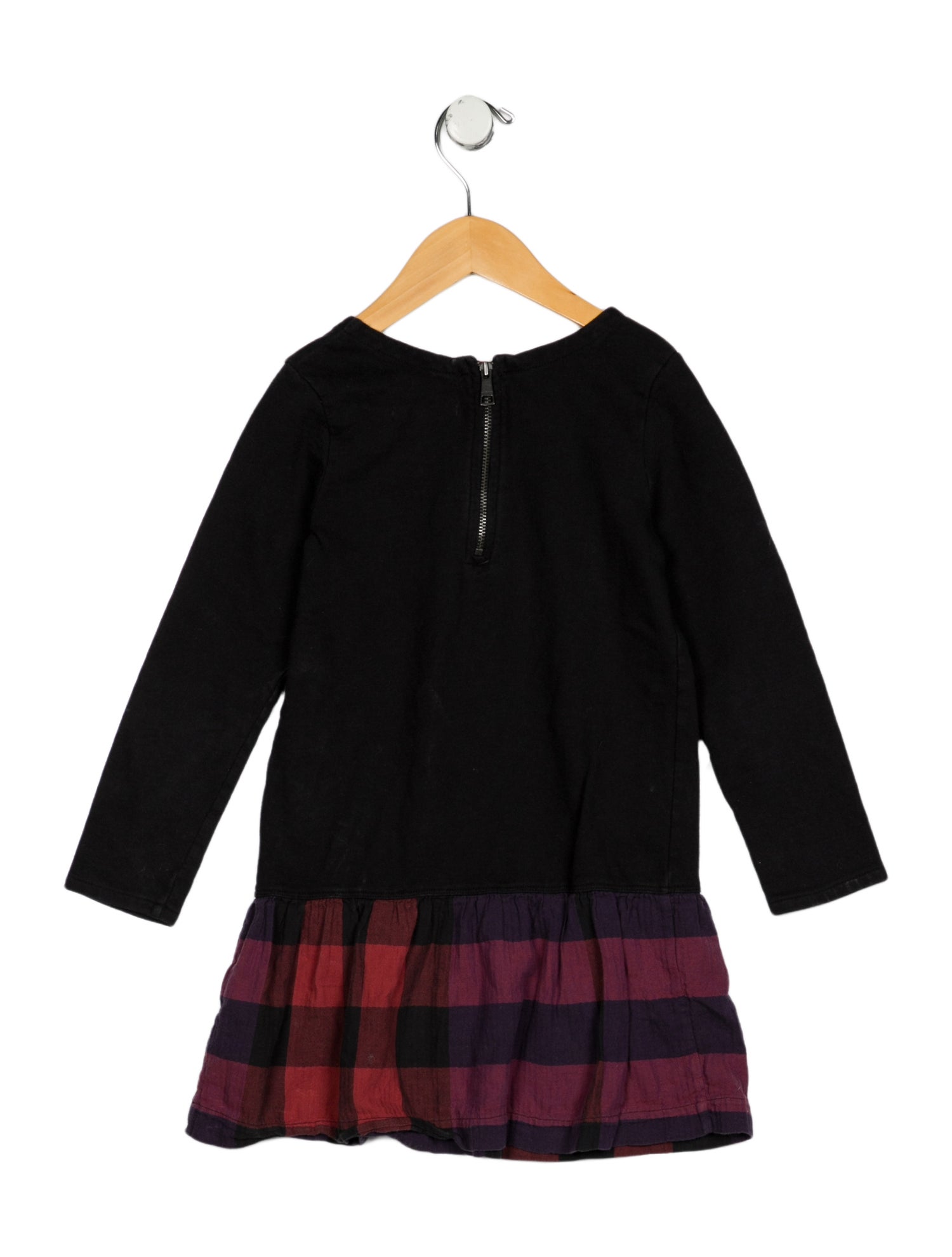 Burberry Girls' Patterned Long Sleeve Dress