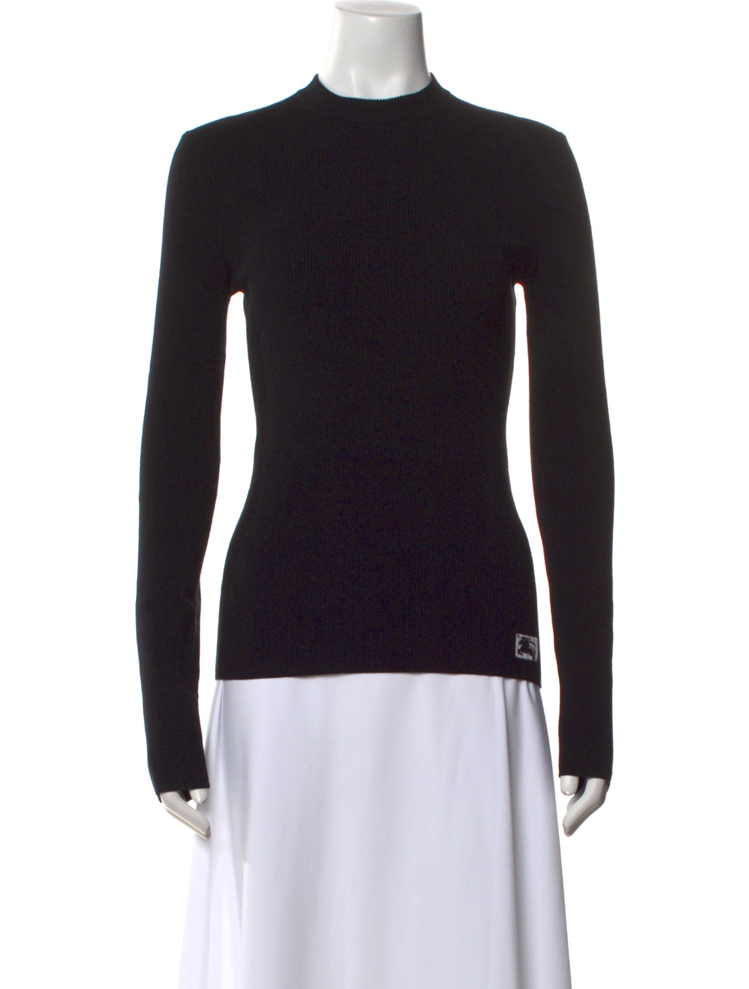 Burberry Wool Mock Neck Top