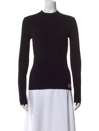 Burberry Wool Mock Neck Top