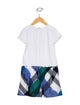 Burberry Girls' Patterned Short Sleeve Dress
