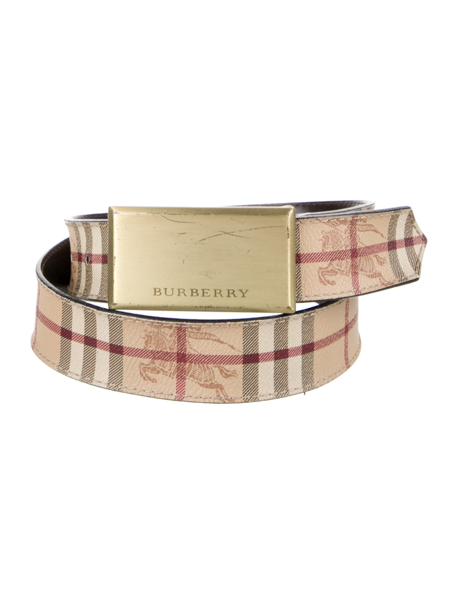 Burberry Horseferry Check Pattern Belt