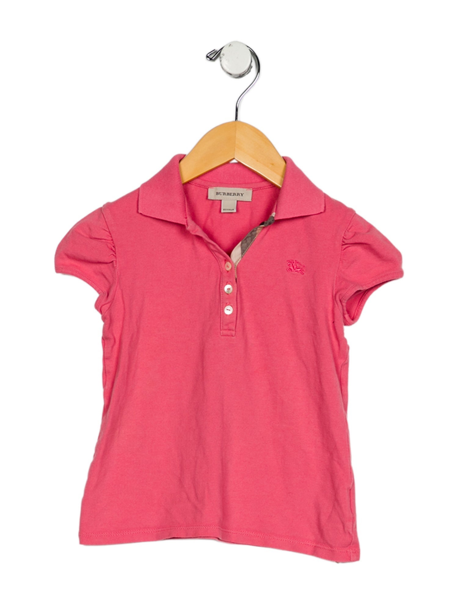 Burberry Girls' Short Sleeve Polo