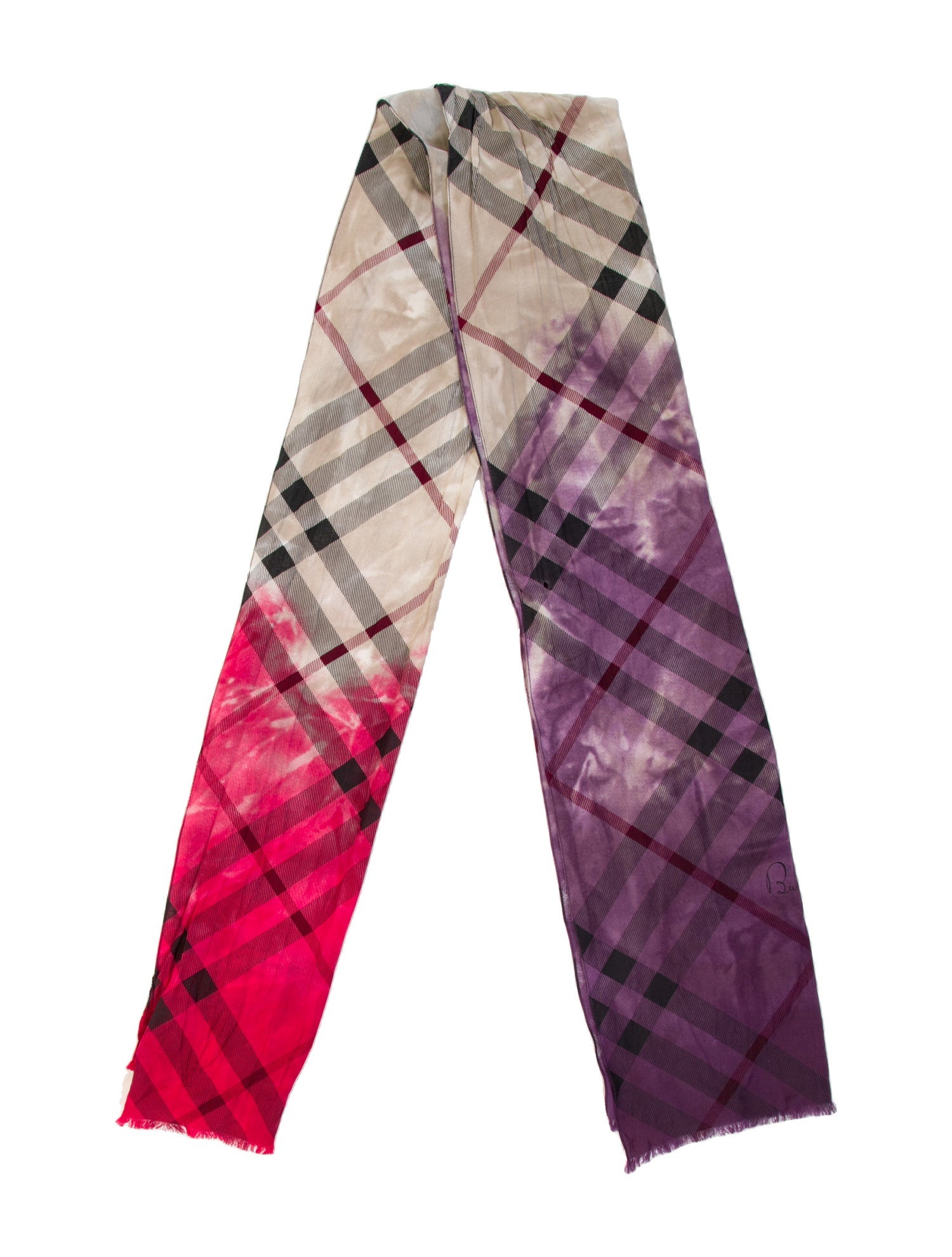 Burberry Silk Nova Check Pattern Scarf