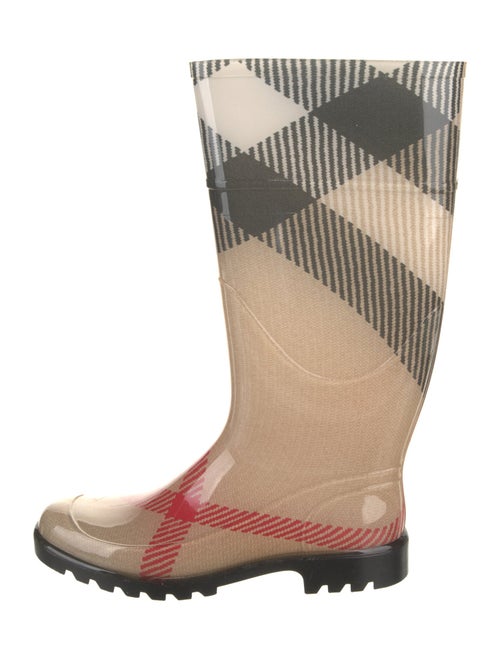 Burberry House Check Pattern Rubber Rain Boots