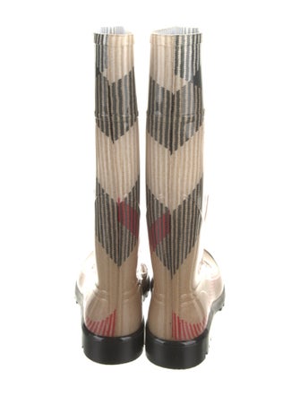 Burberry House Check Pattern Rubber Rain Boots