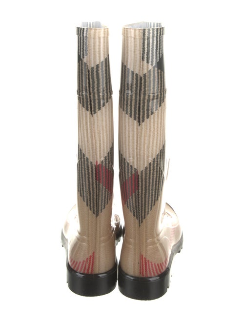 Burberry House Check Pattern Rubber Rain Boots