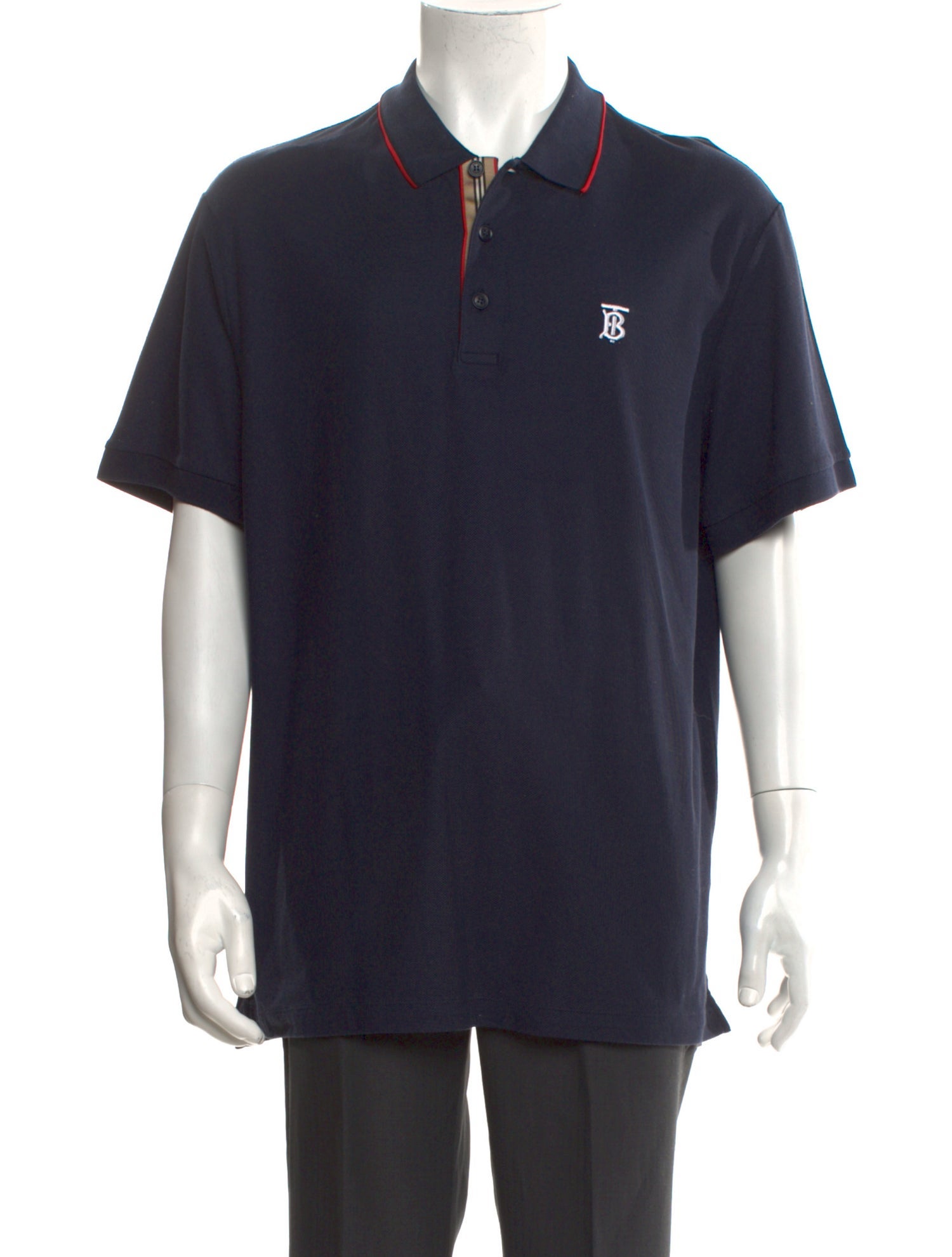 Burberry TB Monogram Collar Polo Shirt